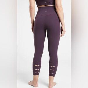 Athleta Deep Purple Cut-Out Leggings